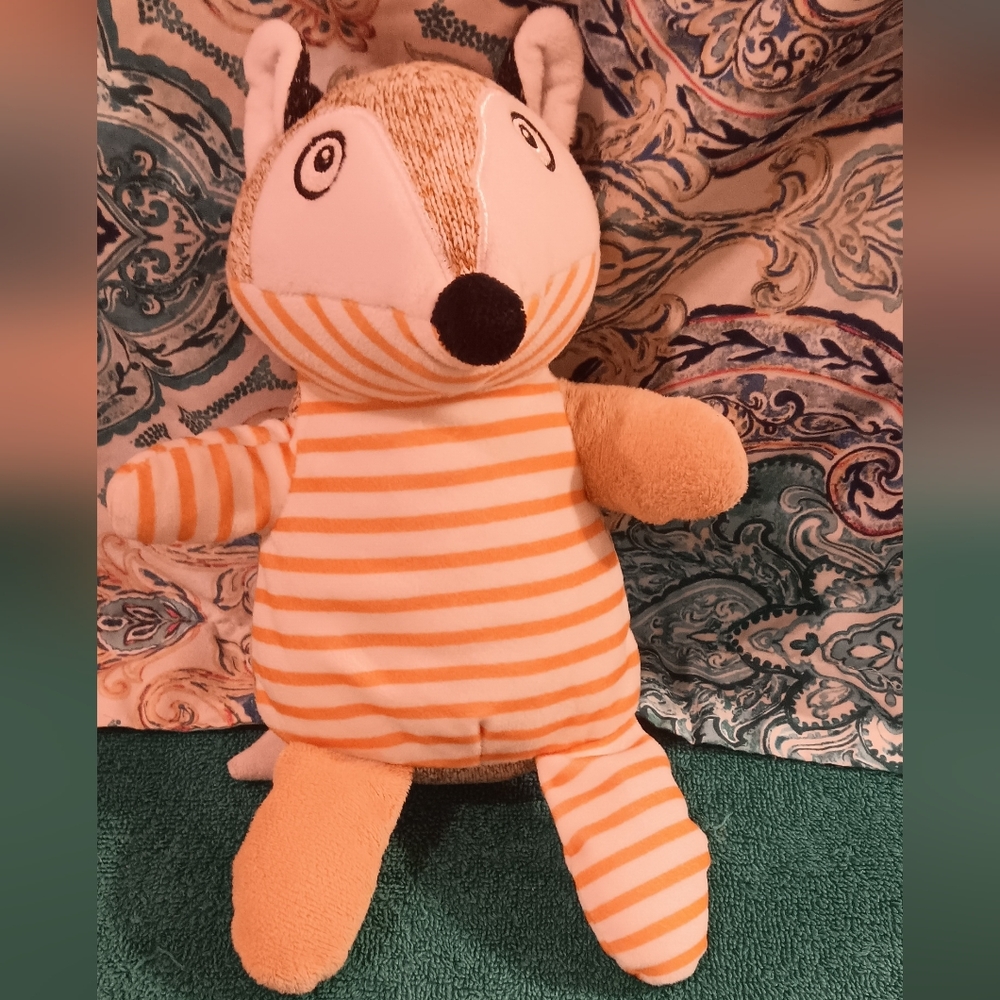Fox Stuffed Animal Plushie Orange Striped